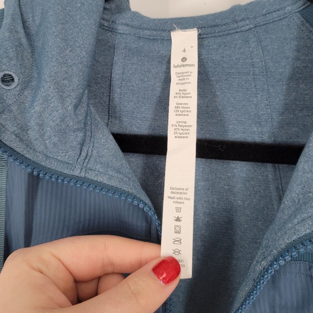 Lululemon Petrol Blue Rib Sleeve Dance Studio Jacket 4 - Picture 8 of 16
